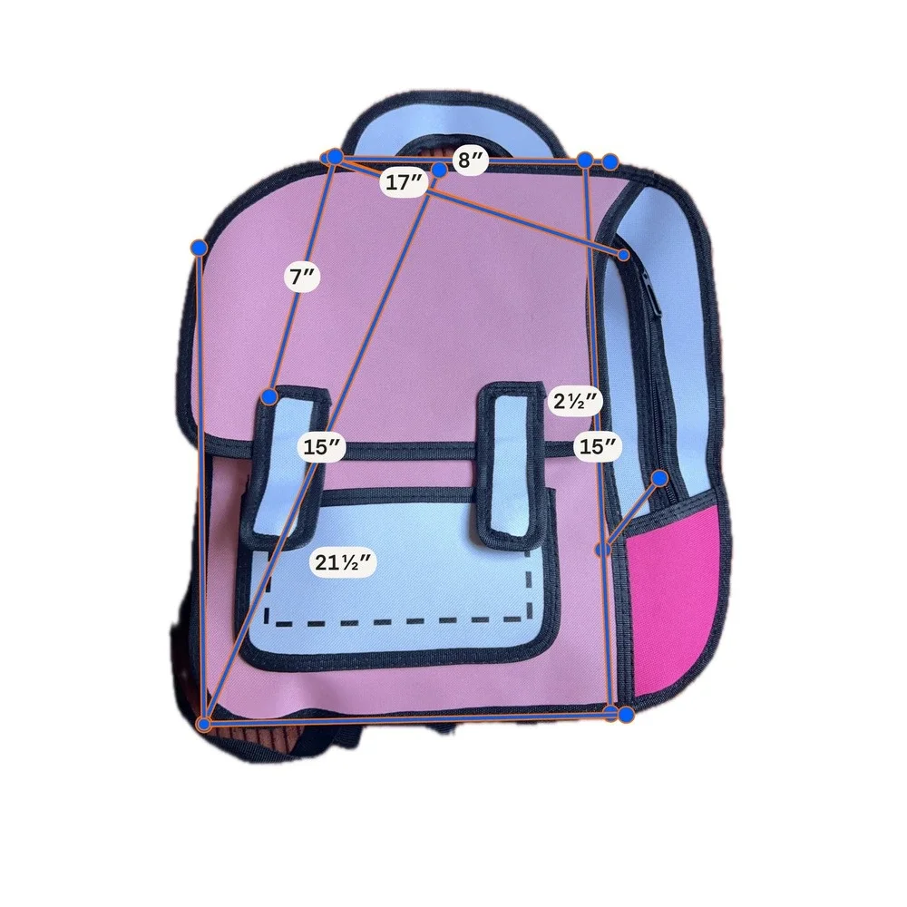 Unbranded 2D Jump Style Backpack Women's Size OS Pink Good Cartoon‎ Effect